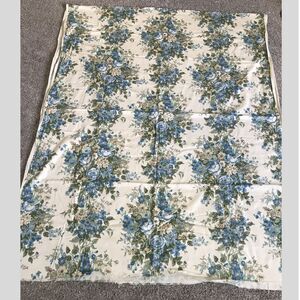Sears Robuck and CO Material Blue Colorful Floral Fabric 52" W x 134" L